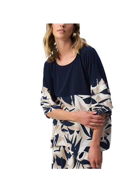 Blusa Joseph Ribkoff donna 251073 Fantasia maniche a tre quarti volant larga stampa a foglie JOSEPH RIBKOFF | 2510732539